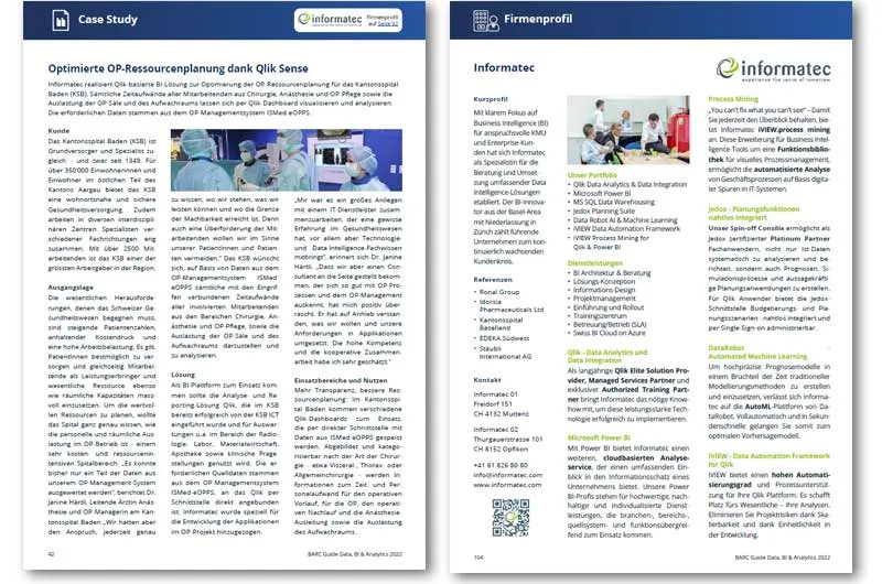 Informatec im BARC Guide 2022