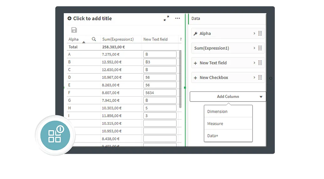 Data+ Table