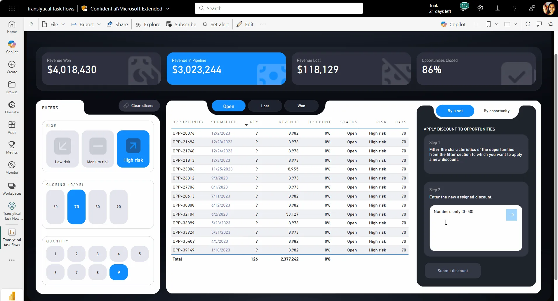 Translytical Task Flow Data write-back
