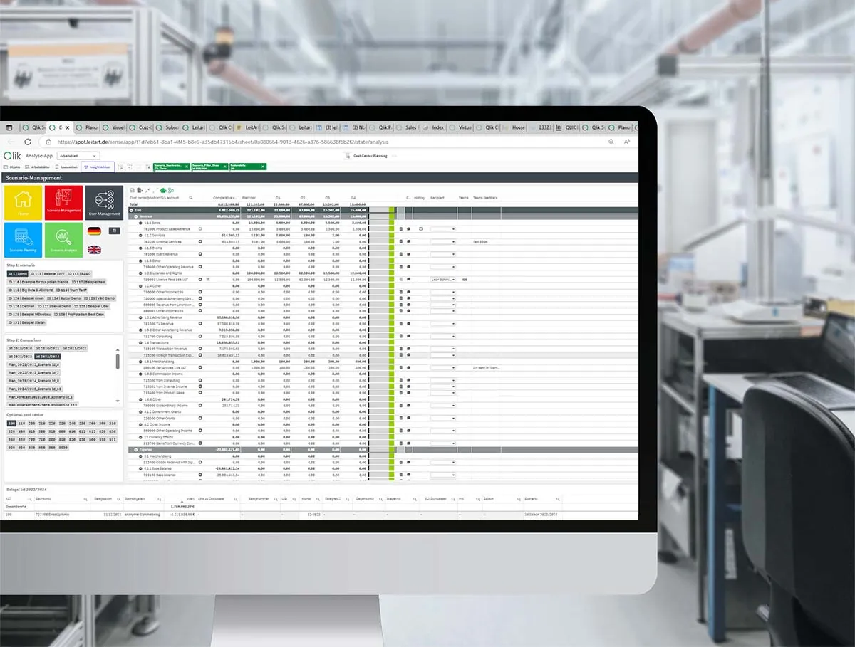 Qlik-Anwendung mit Data+