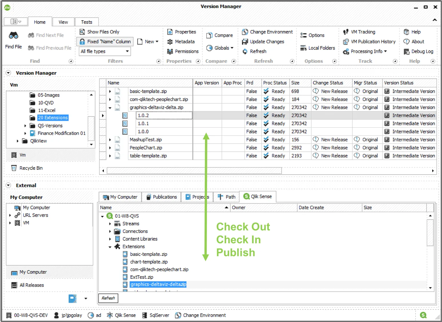 VM4Qlik Extensions Management