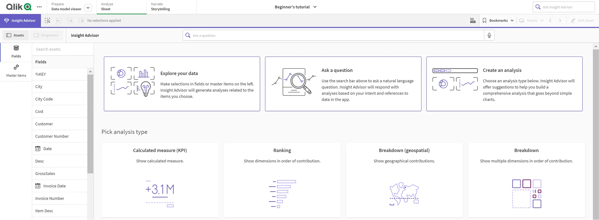 Qlik Insight Advisor