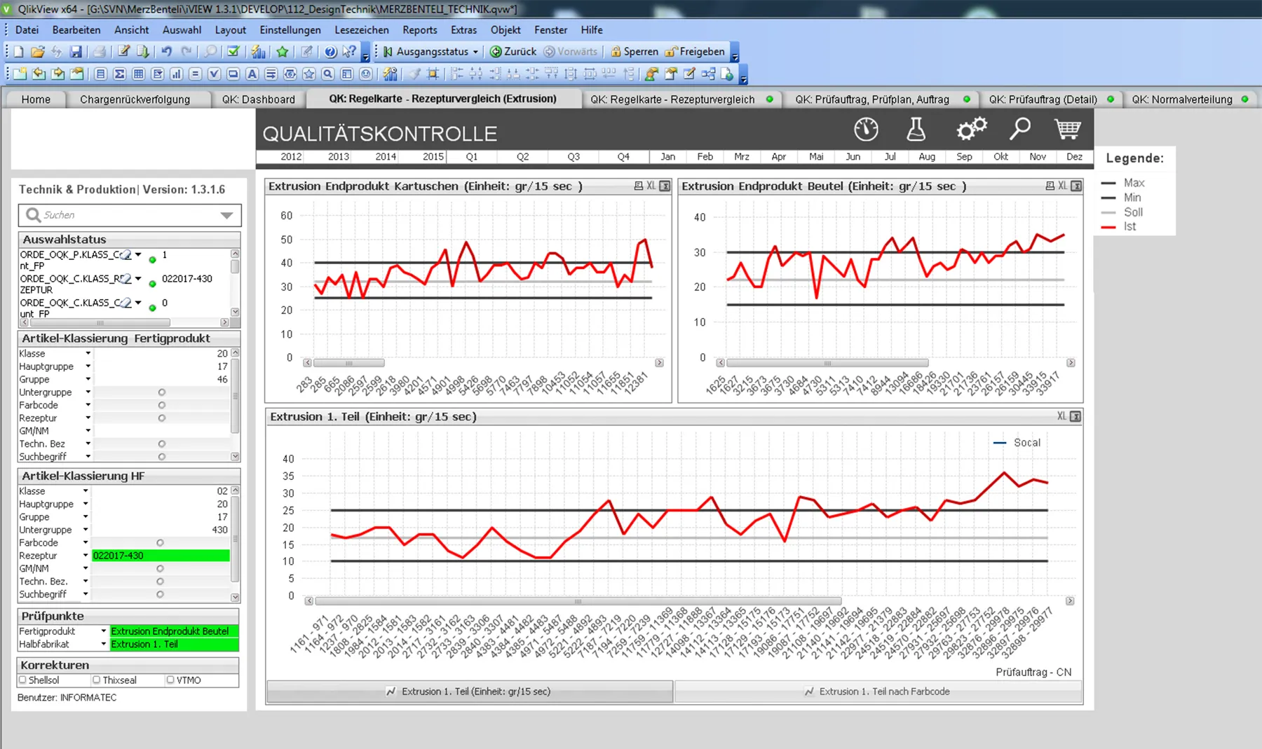 Printscreen Applikation merz+benteli 3