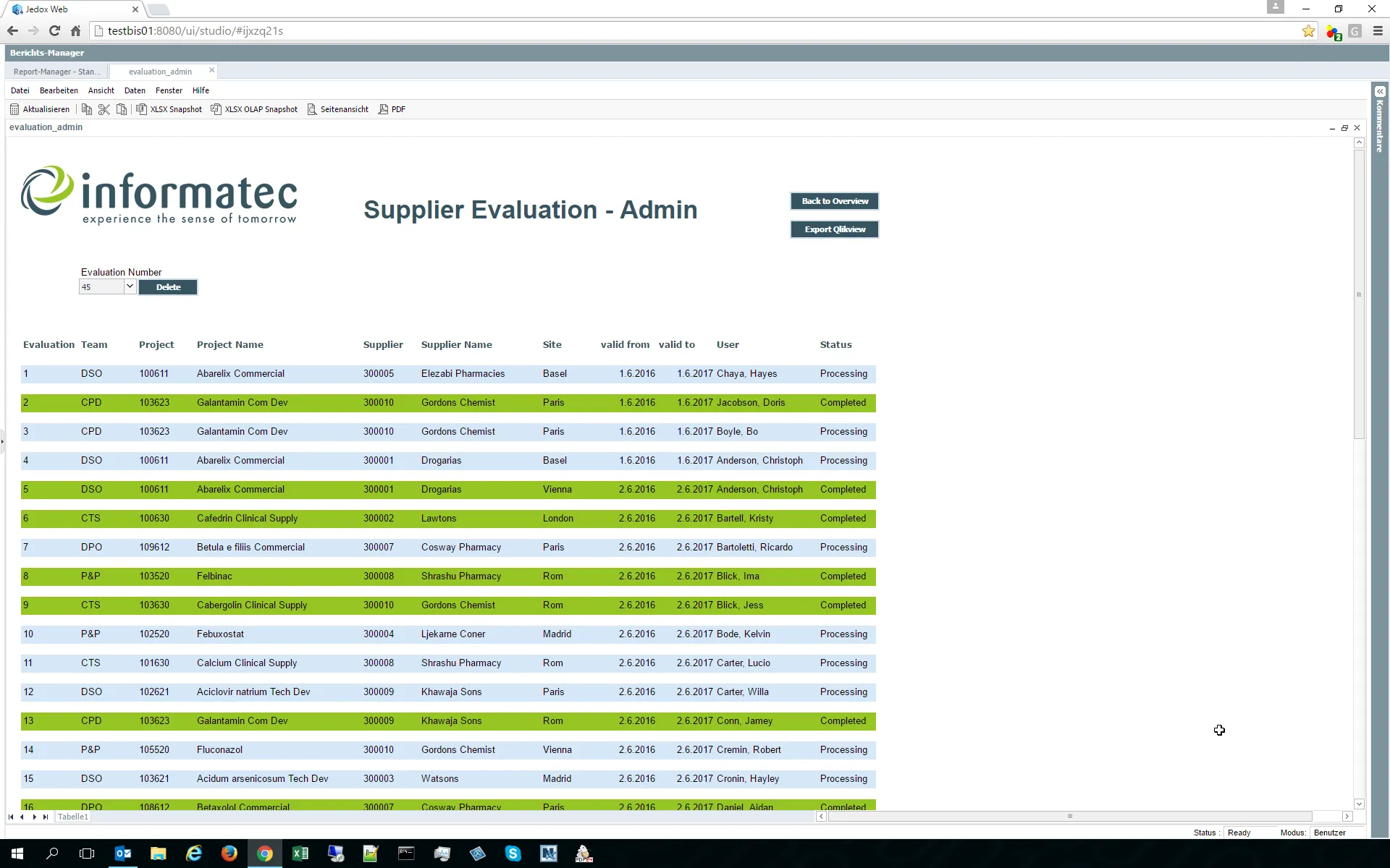 Jedox Supplier Evaluation 1