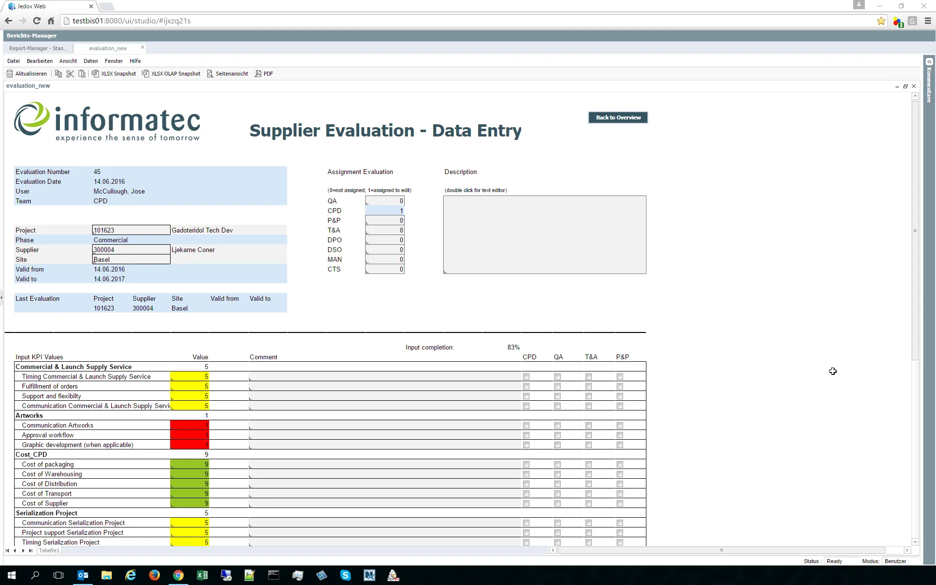 Jedox Supplier Evaluation 2