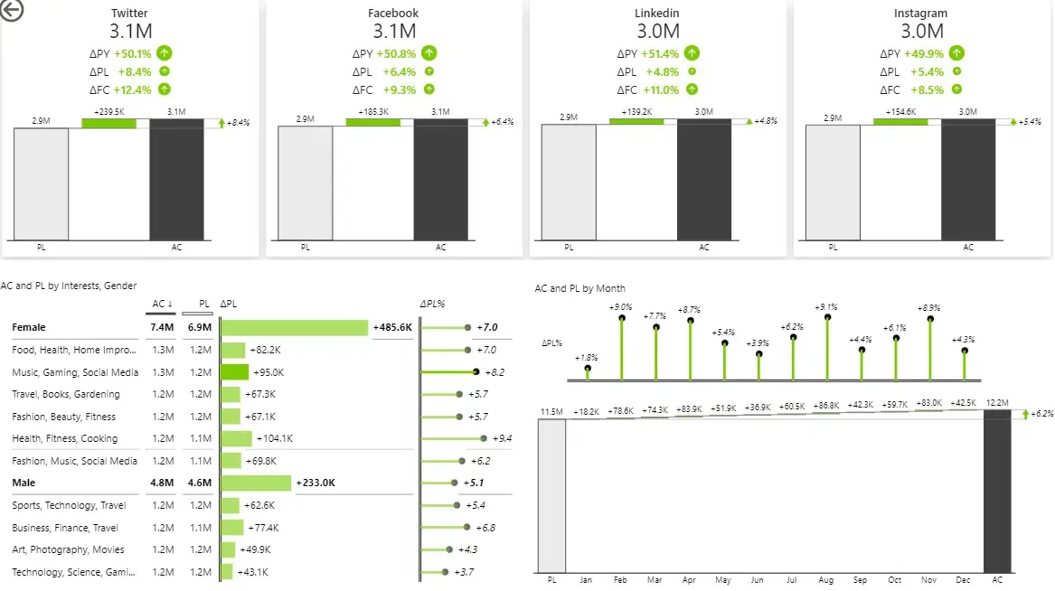 Screenshot Zebra BI for Power BI